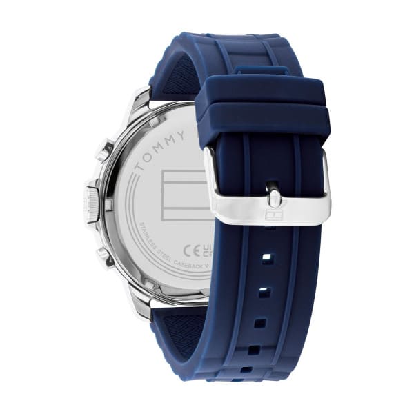 Tommy Hilfiger Kyle 1710489 Multi-Function Blue Dial Men's Blue Rubber Watch