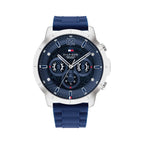 Tommy Hilfiger Kyle 1710489 Multi-Function Blue Dial Men's Blue Rubber Watch