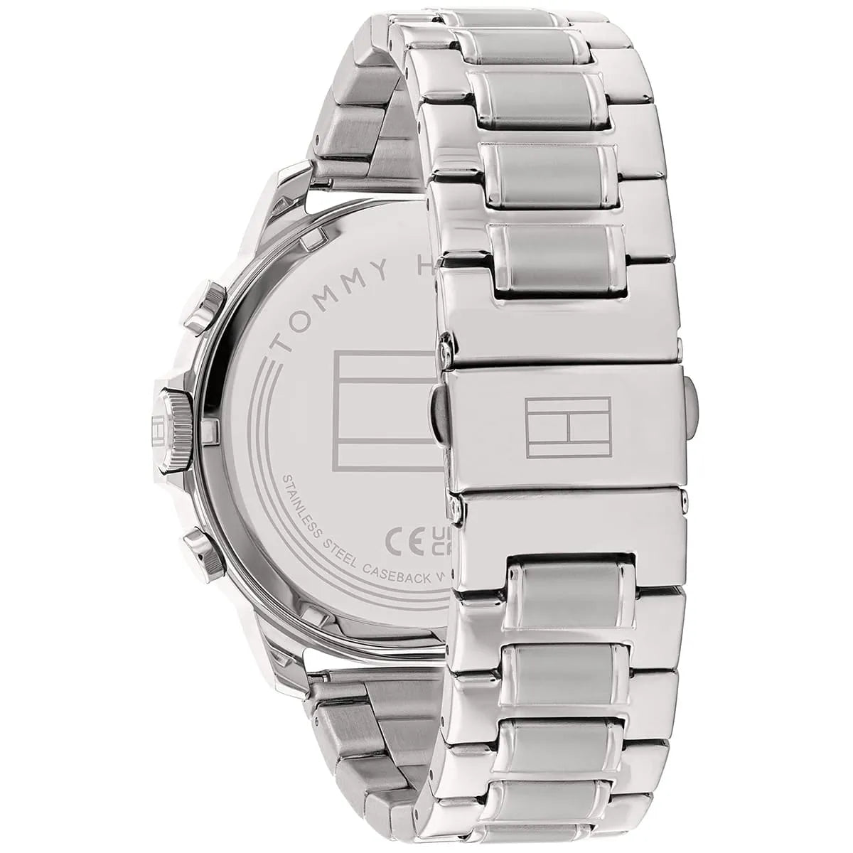 Tommy Hilfiger Kyle 1710492 Multi-Function Blue Dial Men's Silver Steel Watch