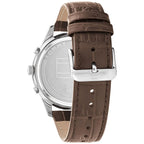 Tommy Hilfiger Weston 1710501 Two-Tone Silver Dial Men's Brown Leather Watch