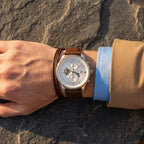 Tommy Hilfiger Weston 1710501 Two-Tone Silver Dial Men's Brown Leather Watch