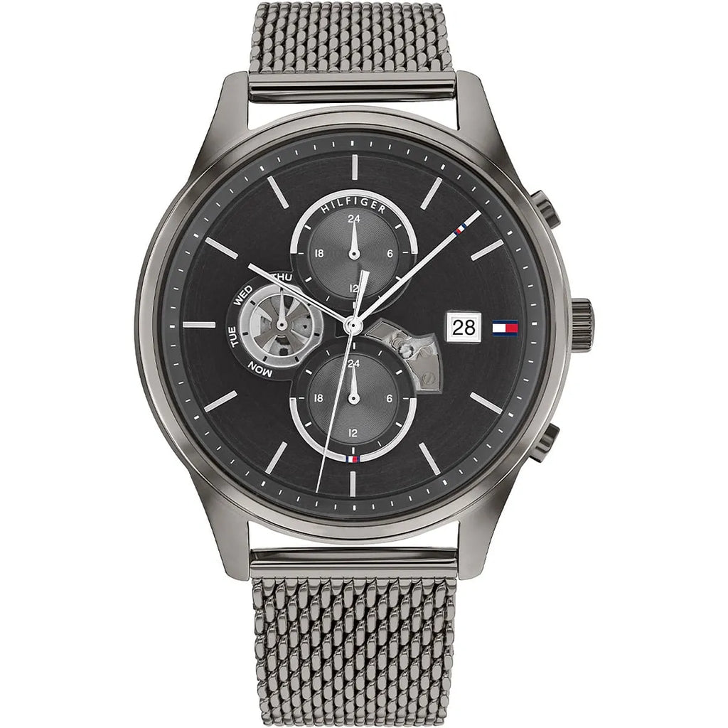 Tommy Hilfiger Weston 1710506 Gunmetal Dial Men's Gunmetal Stainless Steel Mesh Watch