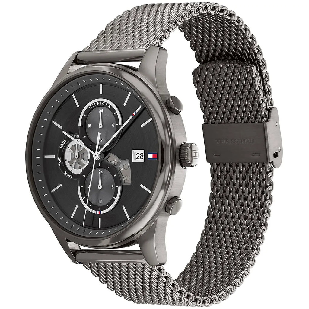 Tommy Hilfiger Weston 1710506 Gunmetal Dial Men's Gunmetal Stainless Steel Mesh Watch