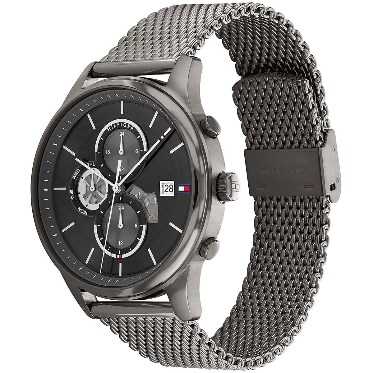 Tommy Hilfiger Weston 1710506 Gunmetal Dial Men's Gunmetal Stainless Steel Mesh Watch
