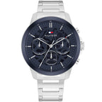 Tommy Hilfiger Henry 1710684 Silver Blue Skeleton Dial Metal Men's Watch