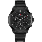 Tommy Hilfiger Henry 1710685 All Black Skeleton Dial Metal Men's Watch