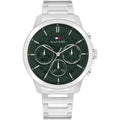 Tommy Hilfiger Henry 1710686 Silver Green Skeleton Dial Metal Men's Watch