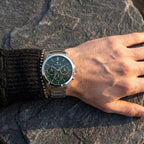 Tommy Hilfiger Henry 1710686 Silver Green Skeleton Dial Metal Men's Watch