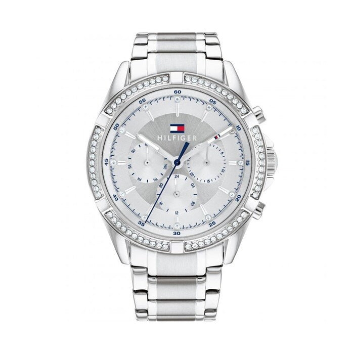 Tommy Hilfiger Kenzie 1782557 Multi-Function Silver Dial Stainless Steel Women's Watch