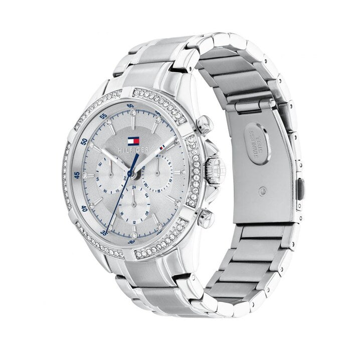 Tommy Hilfiger Kenzie 1782557 Multi-Function Silver Dial Stainless Steel Women's Watch