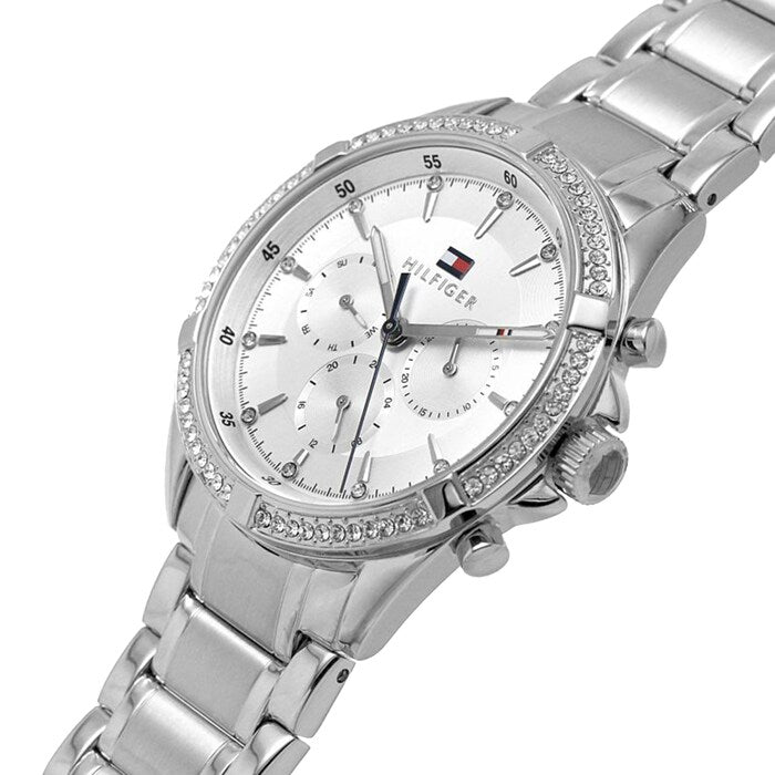 Tommy Hilfiger Kenzie 1782557 Multi-Function Silver Dial Stainless Steel Women's Watch