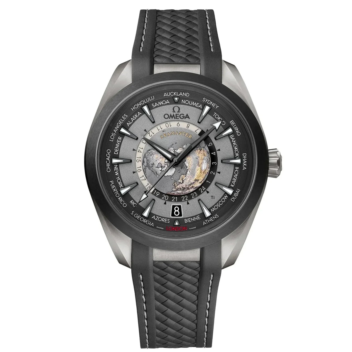 Omega Seamaster Aqua Terra 150M Co-Axial Master Chronometer Gmt Worldtimer 43mm Black