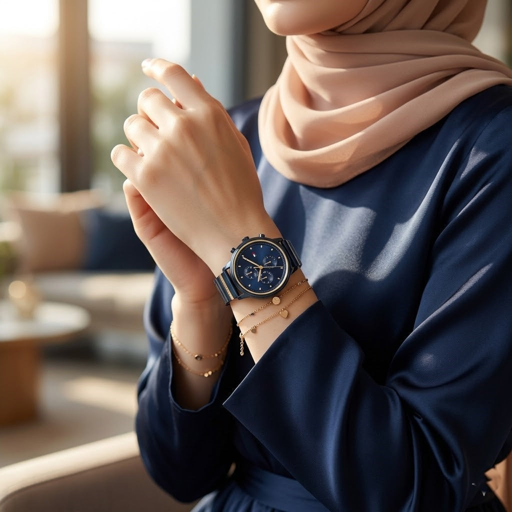 Tommy Hilfiger Blake 1781893 Multi-Function Blue Dial Navy Blue Stainless Steel Women's Watch