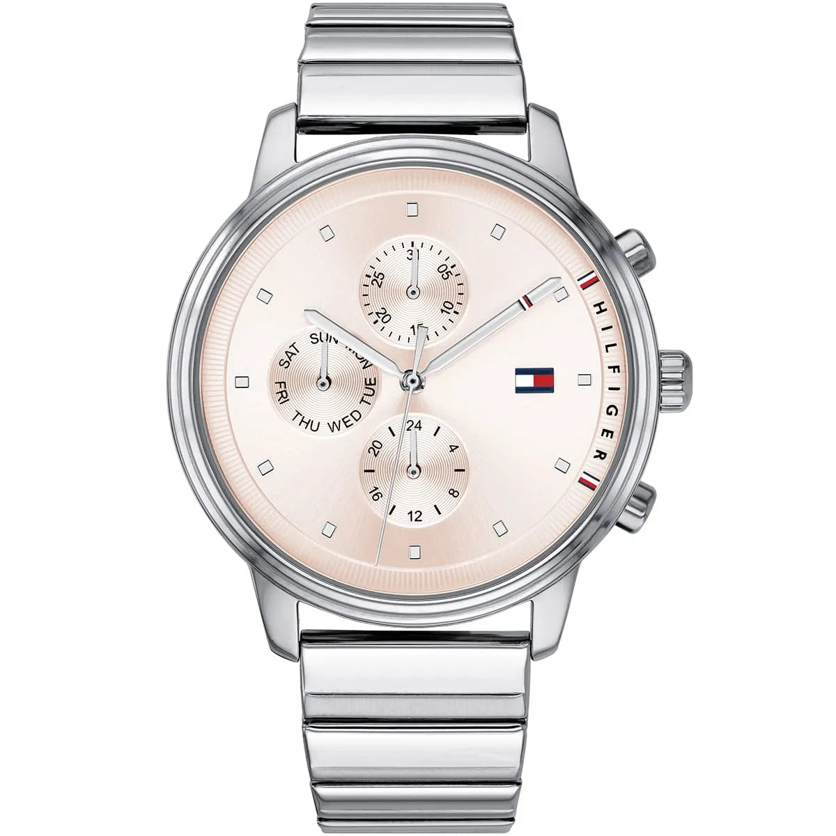 Tommy Hilfiger Blake 1781904 Multi-Function Pink Dial Silver Stainless Steel Women's Watch