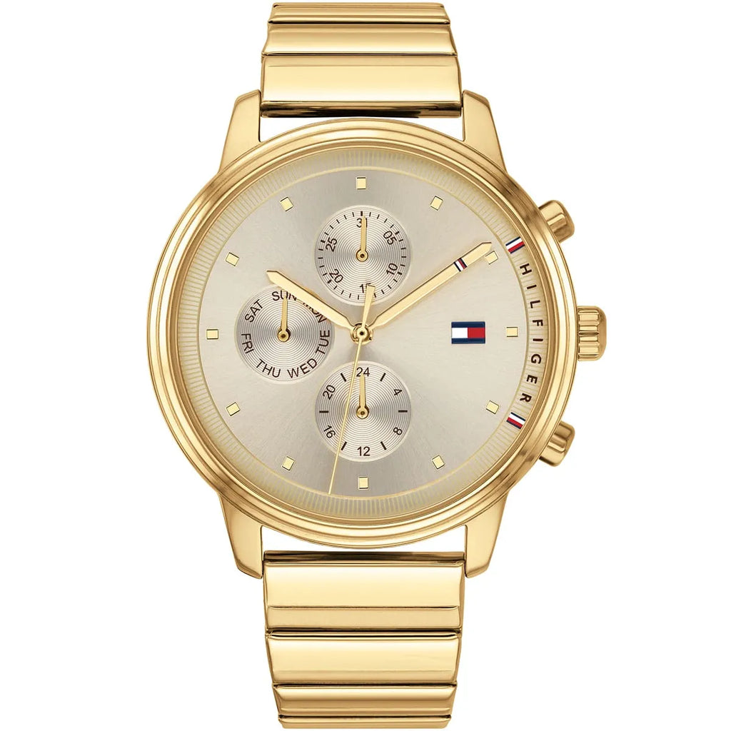 Tommy Hilfiger Blake 1781905 Multi-Function Gold Dial Gold-Tone Women's Watch