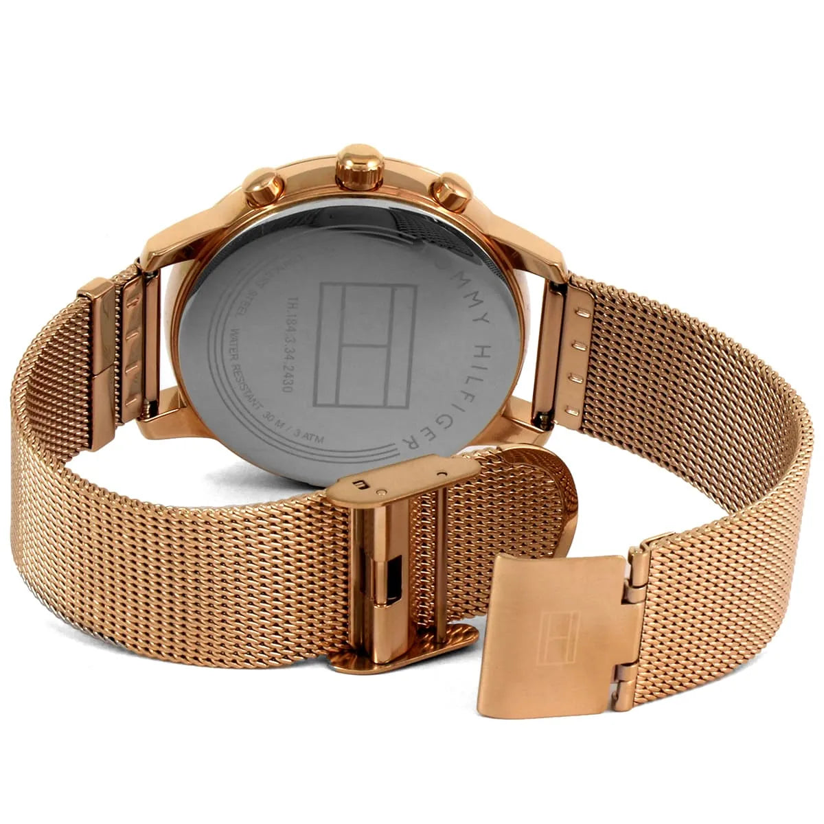 Tommy Hilfiger 1781907 Rose Gold-Tone Mesh Strap Women's Watch