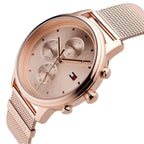 Tommy Hilfiger 1781907 Rose Gold-Tone Mesh Strap Women's Watch