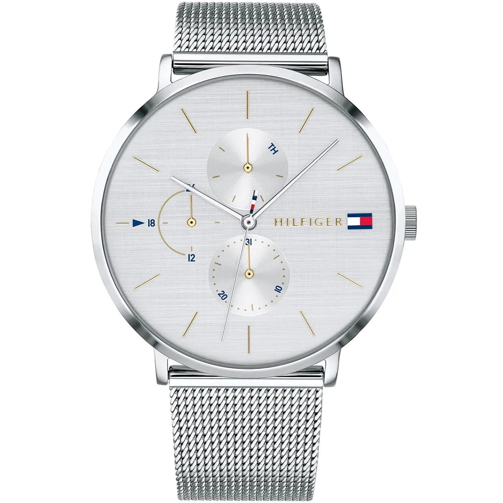 Tommy Hilfiger Jenna 1781942 Silver Mesh White Dial Women's Watch
