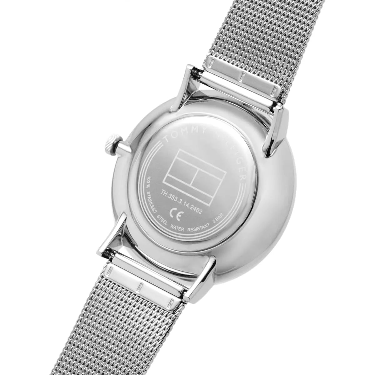 Tommy Hilfiger Jenna 1781942 Silver Mesh White Dial Women's Watch