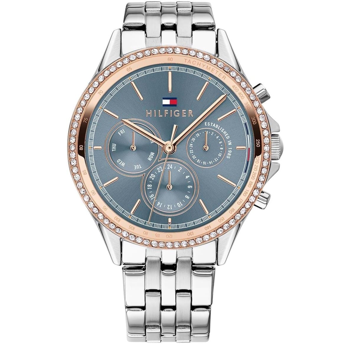 Tommy Hilfiger Ari 1781976 Silver Stainless Steel Blue Dial Women's Watch