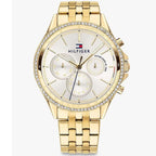 Tommy Hilfiger Ari 1781977 Gold-Tone Crystal Bezel Women's Watch