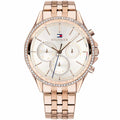Tommy Hilfiger Ari 1781978 Rose Gold-Tone Crystal Bezel Women's Watch