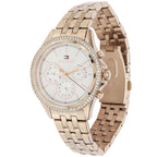 Tommy Hilfiger Ari 1781978 Rose Gold-Tone Crystal Bezel Women's Watch