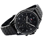 Tommy Hilfiger Ari 1782144 Multi-Function Black Dial All-Black Stainless Steel Women's Watch