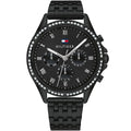 Tommy Hilfiger Ari 1782144 Multi-Function Black Dial All-Black Stainless Steel Women's Watch