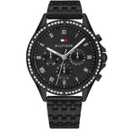 Tommy Hilfiger Ari 1782144 Multi-Function Black Dial All-Black Stainless Steel Women's Watch