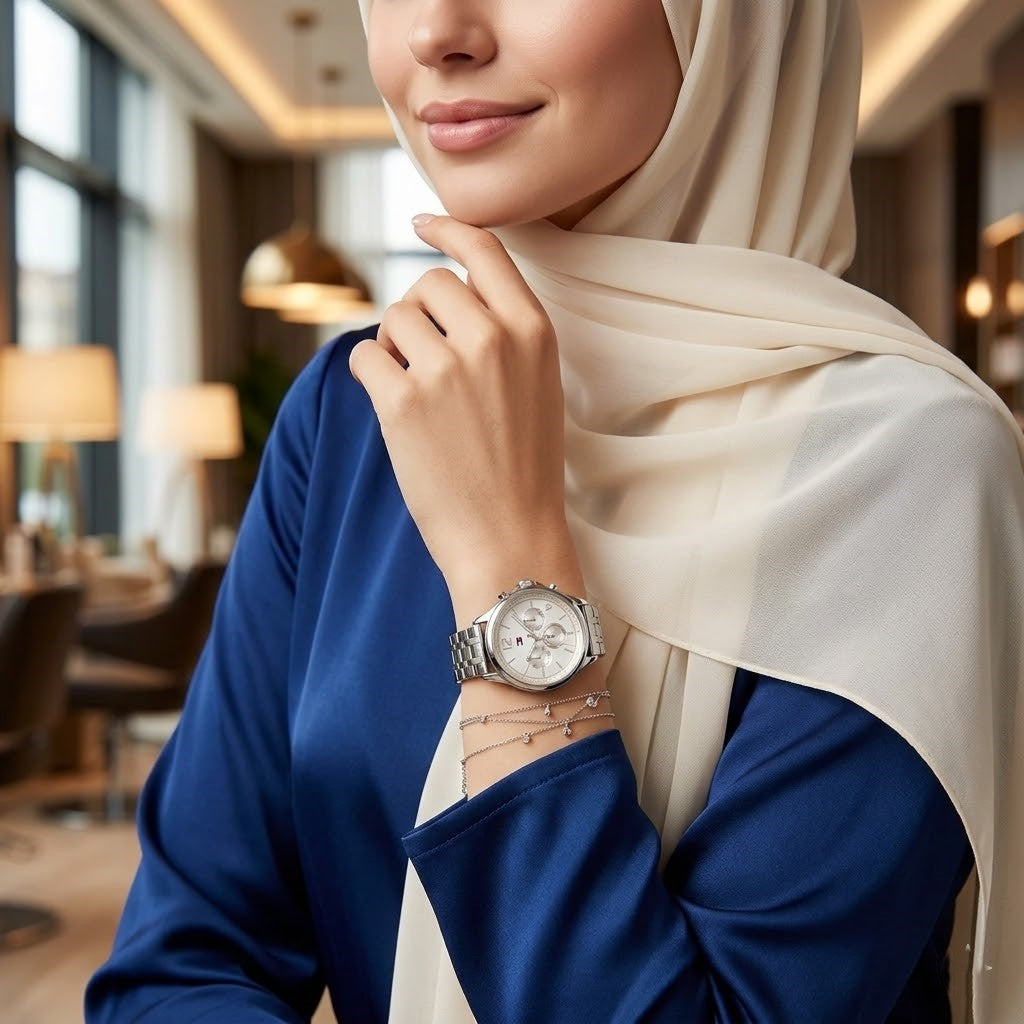 Tommy Hilfiger Harper 1782222 Multi-Function White Dial Silver Stainless Steel Women's Watch