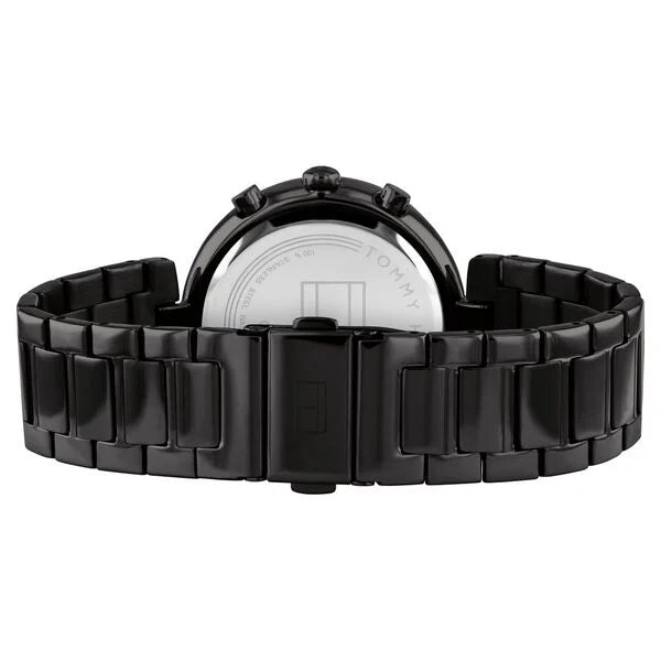 Tommy Hilfiger Lars 1782390 Multi-Function Black Dial All-Black Stainless Steel Women's Watch
