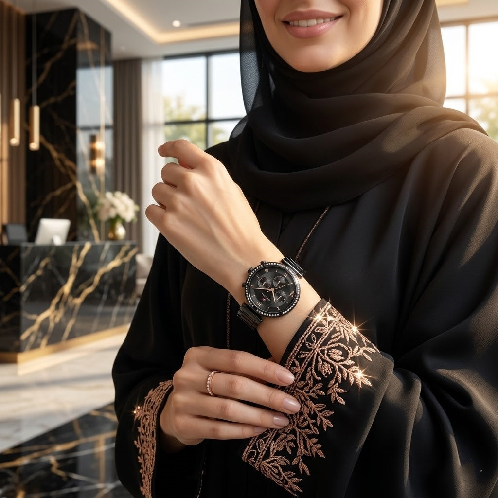 Tommy Hilfiger Lars 1782390 Multi-Function Black Dial All-Black Stainless Steel Women's Watch