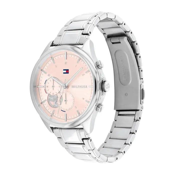 Tommy Hilfiger Leah 1782414 Multi-Function Pink Dial Silver Stainless Steel Women's Watch