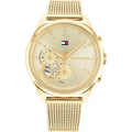 Tommy Hilfiger Lori 1782417 Multi-Function Champagne Dial Women's Mesh Watch