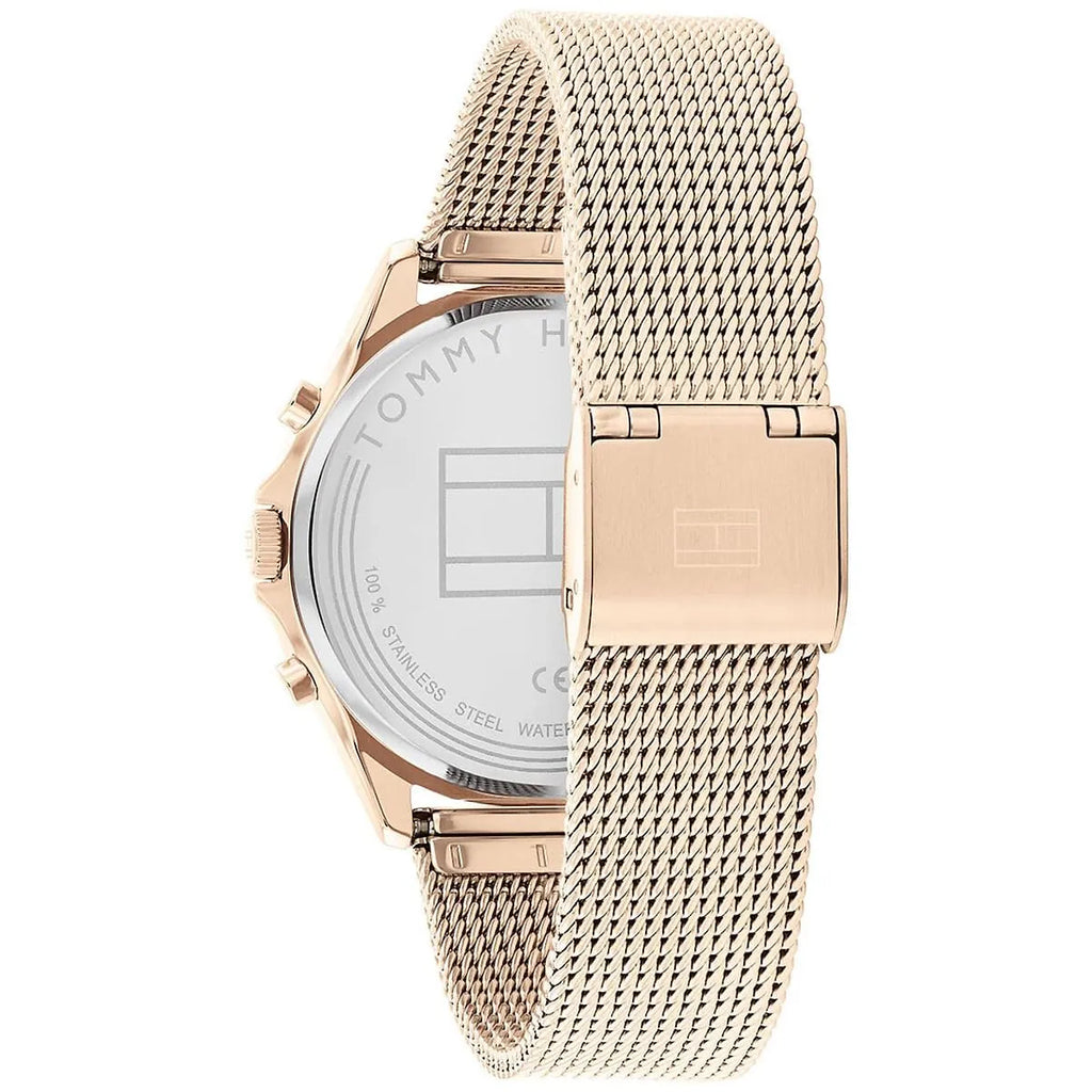 Tommy Hilfiger Quinn 1782486 Rose Gold-Tone Mesh Strap Women's Watch