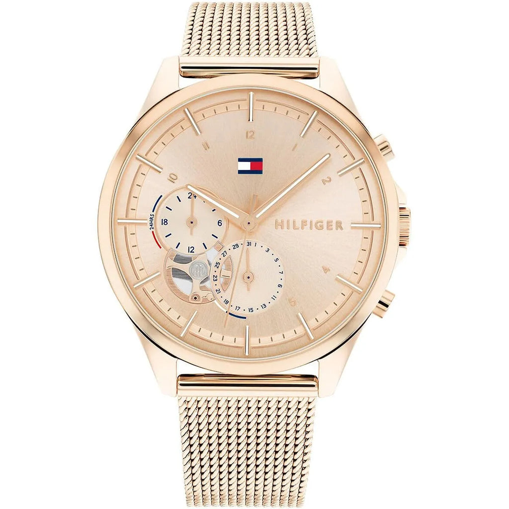 Tommy Hilfiger Quinn 1782486 Rose Gold-Tone Mesh Strap Women's Watch