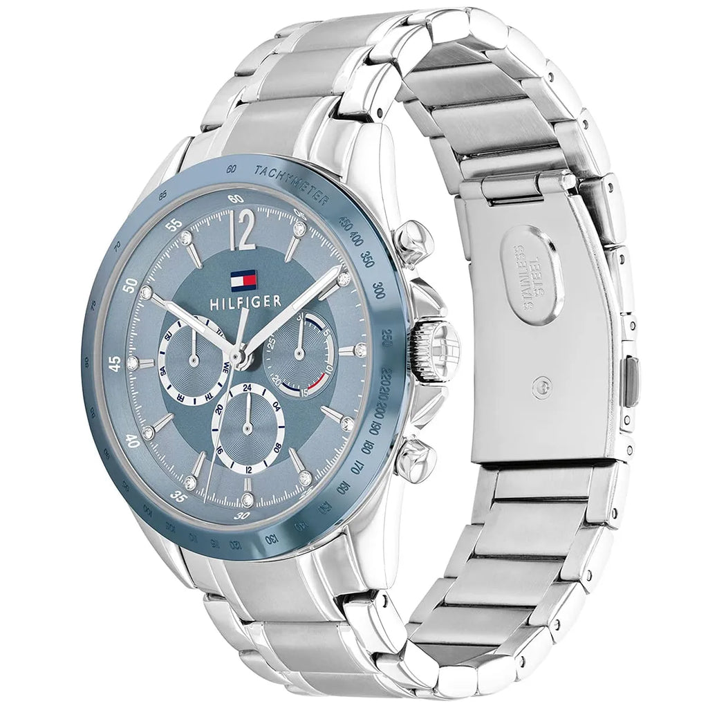 Tommy Hilfiger Kenzie 1782554 Multi-Function Light Blue Dial Silver Stainless Steel Women's Watch