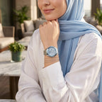 Tommy Hilfiger Kenzie 1782554 Multi-Function Light Blue Dial Silver Stainless Steel Women's Watch