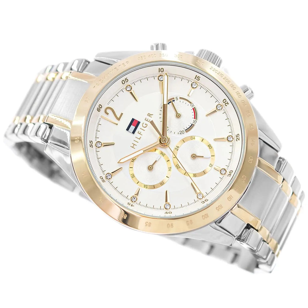 Tommy Hilfiger Kenzie 1782555 Multi-Function Silver Dial Two-Tone Women's Watch