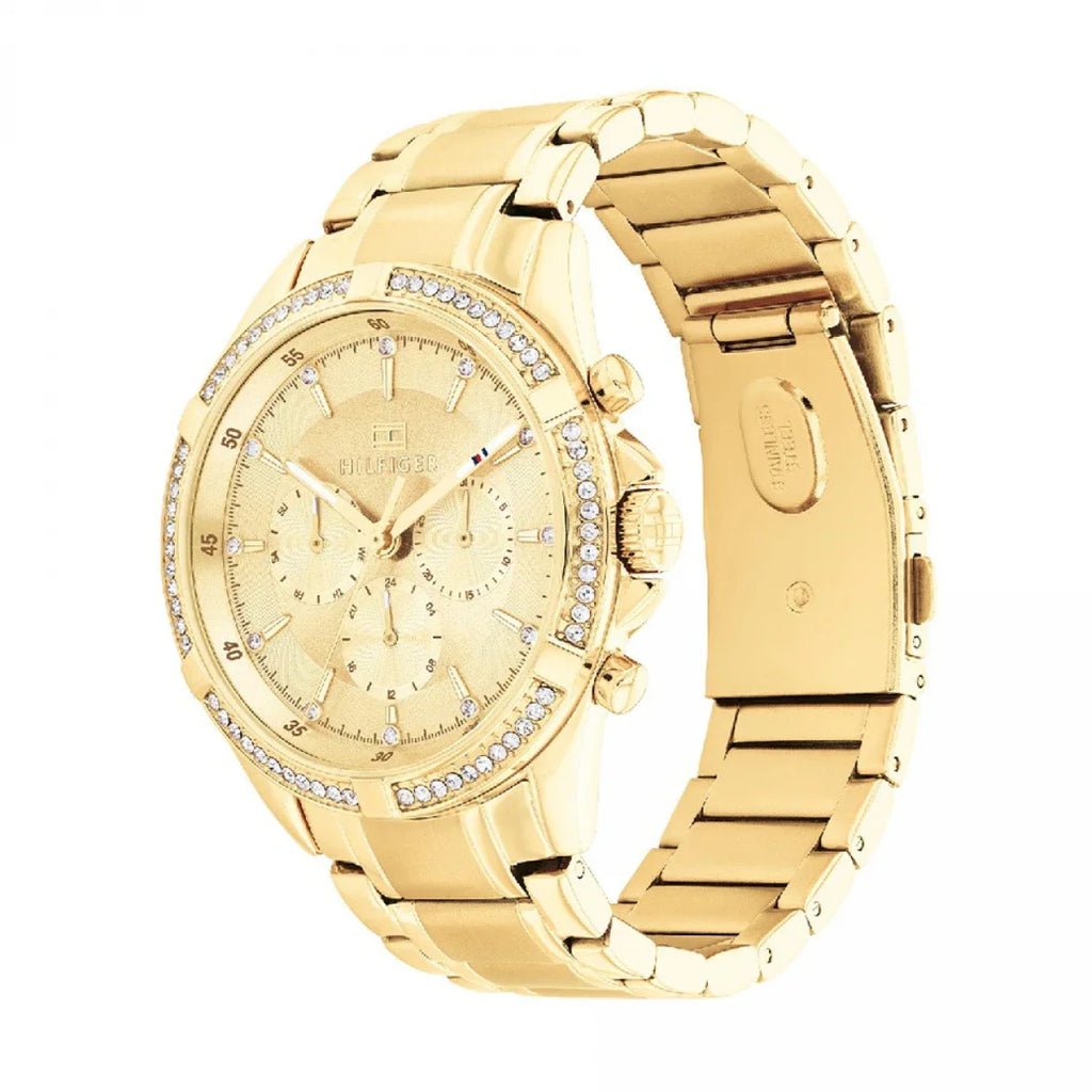 Tommy Hilfiger Kenzie 1782556 Multi-Function Gold Dial Yellow Gold-Tone Women's Watch