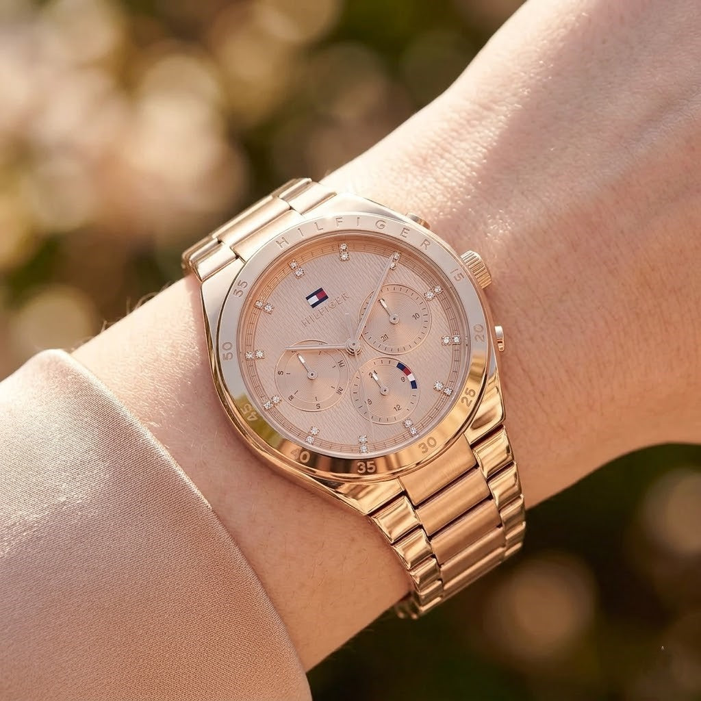 Tommy Hilfiger Carrie 1782577 Multi-Function Rose Gold-Tone Stainless Steel Women's Watch