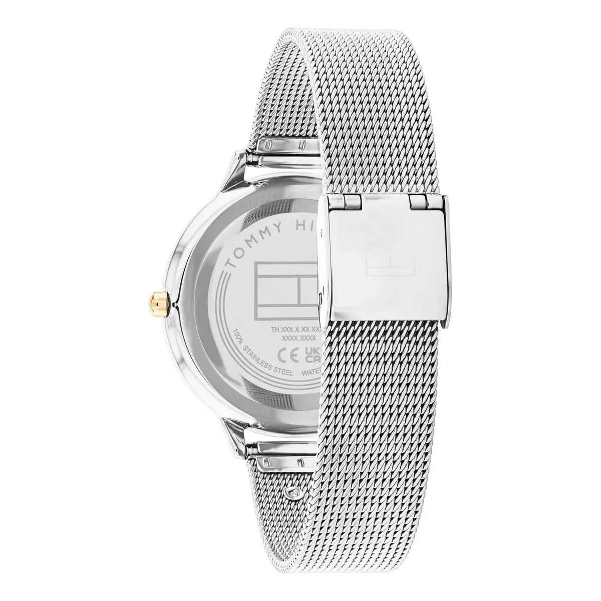 Tommy Hilfiger 2850Two-Tone Silver & Gold Mesh Strap Women's Watch