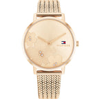 Tommy Hilfiger Carnation 1782603 Rose Gold Floral Mesh Women's Watch