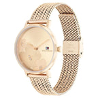 Tommy Hilfiger Carnation 1782603 Rose Gold Floral Mesh Women's Watch