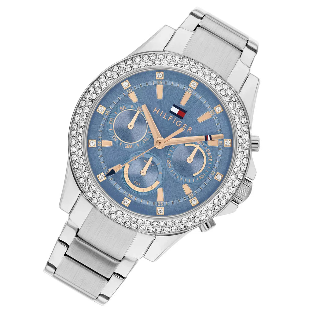 Tommy Hilfiger Lars 1782690 Multi-Function Light Blue Dial Silver Stainless Steel Women's Watch