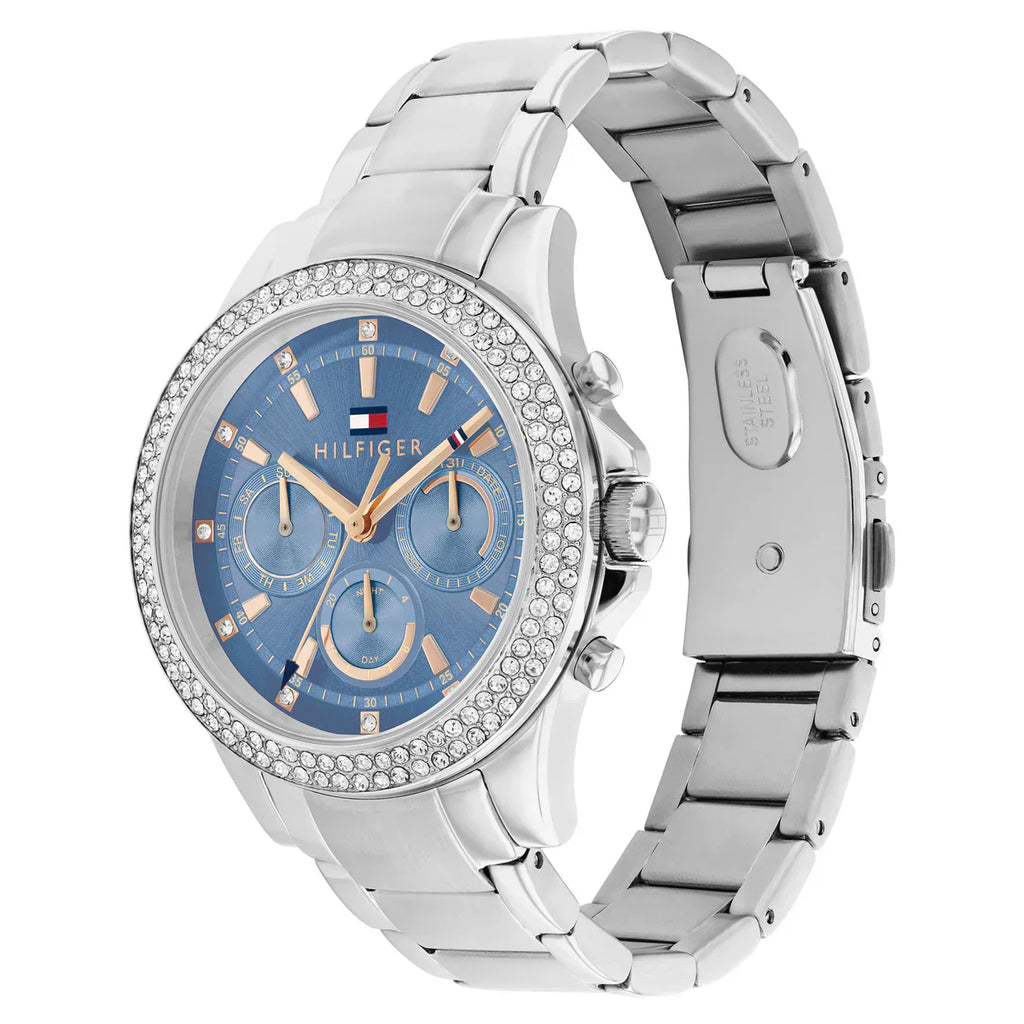 Tommy Hilfiger Lars 1782690 Multi-Function Light Blue Dial Silver Stainless Steel Women's Watch
