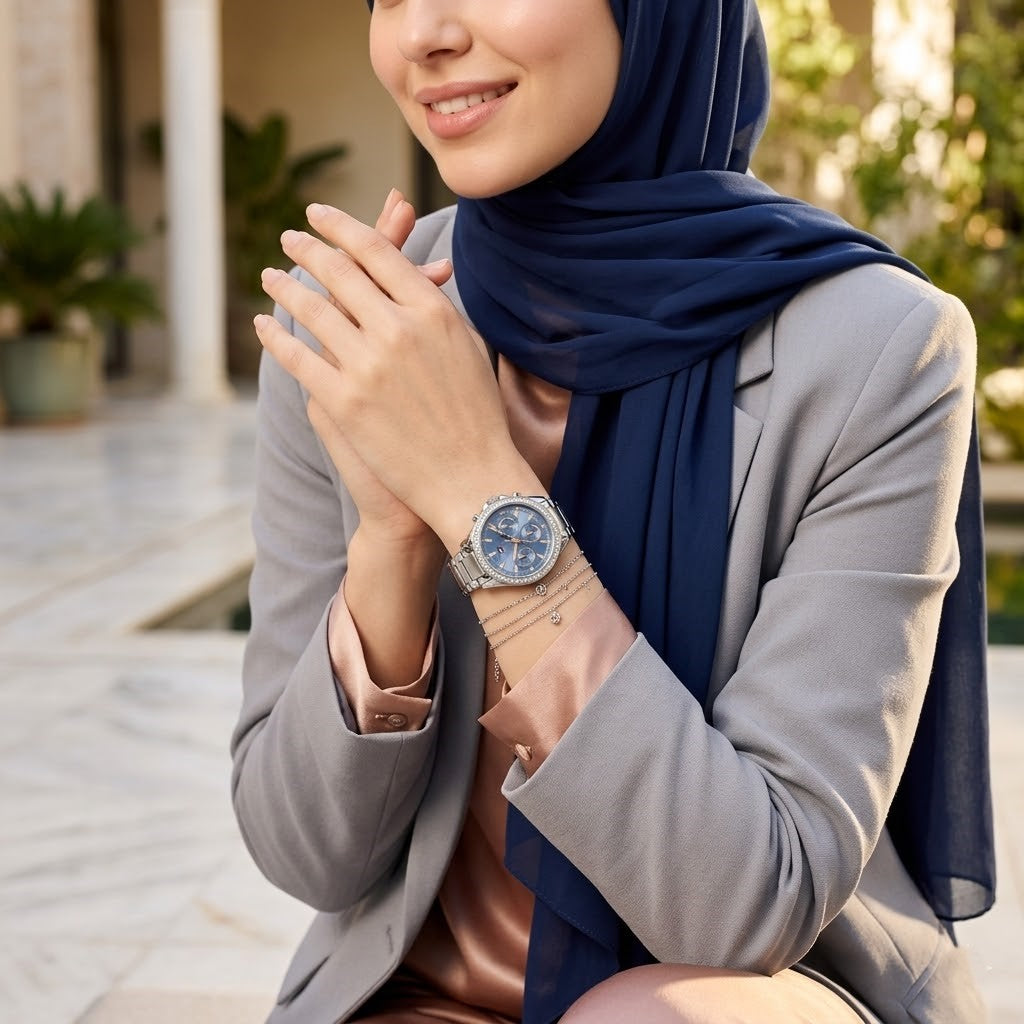 Tommy Hilfiger Lars 1782690 Multi-Function Light Blue Dial Silver Stainless Steel Women's Watch