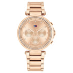 Tommy Hilfiger Lars 1782705 Multi-Function Rose Gold-Tone Crystal Women's Watch