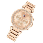 Tommy Hilfiger Lars 1782705 Multi-Function Rose Gold-Tone Crystal Women's Watch